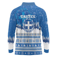 Greece Christmas Long Sleeve Polo Shirt Saint Basil Kala Cristouyenna - Wonder Print Shop