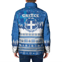 Greece Christmas Padded Jacket Saint Basil Kala Cristouyenna - Wonder Print Shop