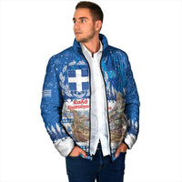 Greece Christmas Padded Jacket Saint Basil Kala Cristouyenna - Wonder Print Shop