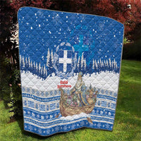 Greece Christmas Quilt Saint Basil Kala Cristouyenna - Wonder Print Shop