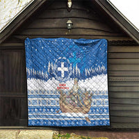 Greece Christmas Quilt Saint Basil Kala Cristouyenna - Wonder Print Shop