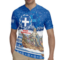 Greece Christmas Rugby Jersey Saint Basil Kala Cristouyenna - Wonder Print Shop