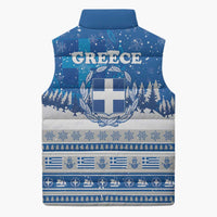 Greece Christmas Sleeveless Puffer Jacket Saint Basil Kala Cristouyenna - Wonder Print Shop