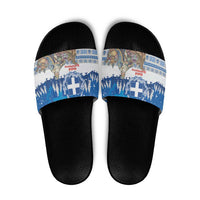 Greece Christmas Slide Sandals Saint Basil Kala Cristouyenna - Wonder Print Shop