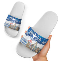 Greece Christmas Slide Sandals Saint Basil Kala Cristouyenna - Wonder Print Shop