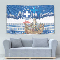 Greece Christmas Tapestry Saint Basil Kala Cristouyenna - Wonder Print Shop