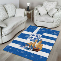 Greece Karavaki Christmas Area Rug Merry Chirstmas 2025 - Wonder Print Shop