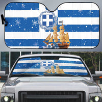 Greece Karavaki Christmas Auto Sun Shade Merry Chirstmas 2025 - Wonder Print Shop