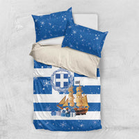 Greece Karavaki Christmas Bedding Set Merry Chirstmas 2025 - Wonder Print Shop