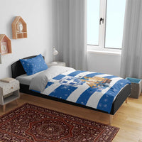 Greece Karavaki Christmas Bedding Set Merry Chirstmas 2025 - Wonder Print Shop