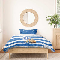 Greece Karavaki Christmas Bedding Set Merry Chirstmas 2025 - Wonder Print Shop