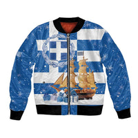 Greece Karavaki Christmas Bomber Jacket Merry Chirstmas 2025 - Wonder Print Shop