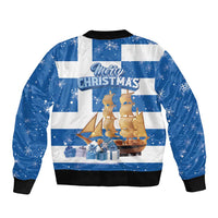 Greece Karavaki Christmas Bomber Jacket Merry Chirstmas 2025 - Wonder Print Shop