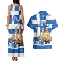 Greece Karavaki Christmas Couples Matching Tank Maxi Dress and Hawaiian Shirt Merry Chirstmas 2025 - Wonder Print Shop