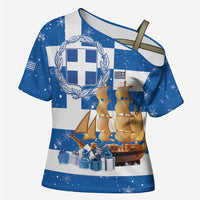 Greece Karavaki Christmas Cross Shoulder Shirt Merry Chirstmas 2025 - Wonder Print Shop