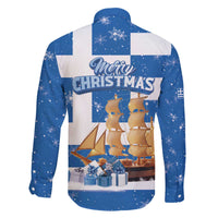 Greece Karavaki Christmas Family Matching Off The Shoulder Long Sleeve Dress and Hawaiian Shirt Merry Chirstmas 2025 - Wonder Print Shop