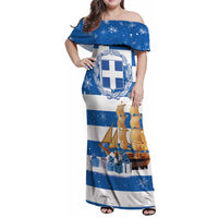 Greece Karavaki Christmas Family Matching Off Shoulder Maxi Dress and Hawaiian Shirt Merry Chirstmas 2025 - Wonder Print Shop