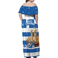 Greece Karavaki Christmas Family Matching Off Shoulder Maxi Dress and Hawaiian Shirt Merry Chirstmas 2025 - Wonder Print Shop
