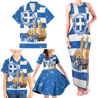 Greece Karavaki Christmas Family Matching Tank Maxi Dress and Hawaiian Shirt Merry Chirstmas 2025 - Wonder Print Shop