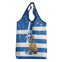 Greece Karavaki Christmas Grocery Bag Merry Chirstmas 2025 - Wonder Print Shop