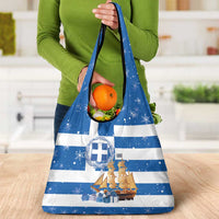 Greece Karavaki Christmas Grocery Bag Merry Chirstmas 2025 - Wonder Print Shop