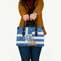 Greece Karavaki Christmas Leather Bag Merry Chirstmas 2025 - Wonder Print Shop