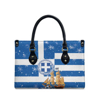 Greece Karavaki Christmas Leather Bag Merry Chirstmas 2025 - Wonder Print Shop