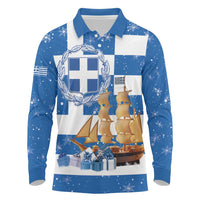 Greece Karavaki Christmas Long Sleeve Polo Shirt Merry Chirstmas 2025 - Wonder Print Shop