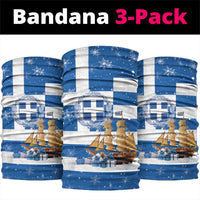 Greece Karavaki Christmas Neck Gaiter Merry Chirstmas 2025 - Wonder Print Shop