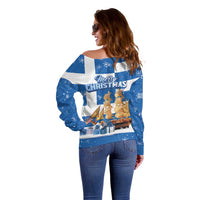Greece Karavaki Christmas Off Shoulder Sweater Merry Chirstmas 2025 - Wonder Print Shop