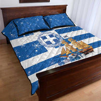 Greece Karavaki Christmas Quilt Bed Set Merry Chirstmas 2025 - Wonder Print Shop