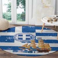 Greece Karavaki Christmas Round Carpet Merry Chirstmas 2025 - Wonder Print Shop
