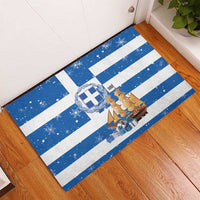 Greece Karavaki Christmas Rubber Doormat Merry Chirstmas 2025 - Wonder Print Shop