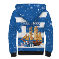 Greece Karavaki Christmas Sherpa Hoodie Merry Chirstmas 2025 - Wonder Print Shop