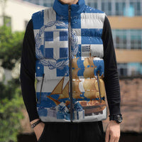 Greece Karavaki Christmas Sleeveless Puffer Jacket Merry Chirstmas 2025 - Wonder Print Shop