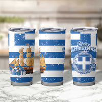 Greece Karavaki Christmas Tumbler Cup Merry Chirstmas 2025 - Wonder Print Shop
