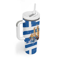 Greece Karavaki Christmas Tumbler With Handle Merry Chirstmas 2025 - Wonder Print Shop