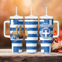 Greece Karavaki Christmas Tumbler With Handle Merry Chirstmas 2025 - Wonder Print Shop