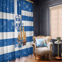 Greece Karavaki Christmas Window Curtain Merry Chirstmas 2025 - Wonder Print Shop