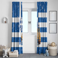 Greece Karavaki Christmas Window Curtain Merry Chirstmas 2025 - Wonder Print Shop