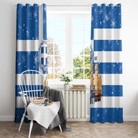 Greece Karavaki Christmas Window Curtain Merry Chirstmas 2025 - Wonder Print Shop