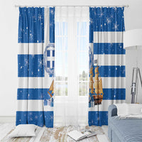 Greece Karavaki Christmas Window Curtain Merry Chirstmas 2025 - Wonder Print Shop