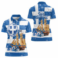 Greece Karavaki Christmas Women Polo Shirt Merry Chirstmas 2025 - Wonder Print Shop