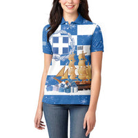 Greece Karavaki Christmas Women Polo Shirt Merry Chirstmas 2025 - Wonder Print Shop
