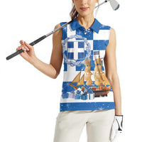 Greece Karavaki Christmas Women Sleeveless Polo Shirt Merry Chirstmas 2025 - Wonder Print Shop