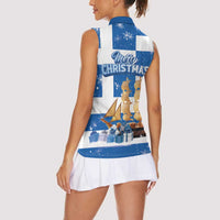 Greece Karavaki Christmas Women Sleeveless Polo Shirt Merry Chirstmas 2025 - Wonder Print Shop