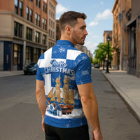 Greece Karavaki Christmas Zipper Polo Shirt Merry Chirstmas 2025 - Wonder Print Shop