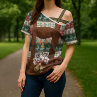 Germany Bavarian Christmas Cross Shoulder Shirt German Heritage Costume - Wonder Print Shop