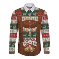 Germany Bavarian Christmas Long Sleeve Button Shirt German Heritage Costume - Wonder Print Shop