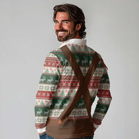 Germany Bavarian Christmas Long Sleeve Polo Shirt German Heritage Costume - Wonder Print Shop